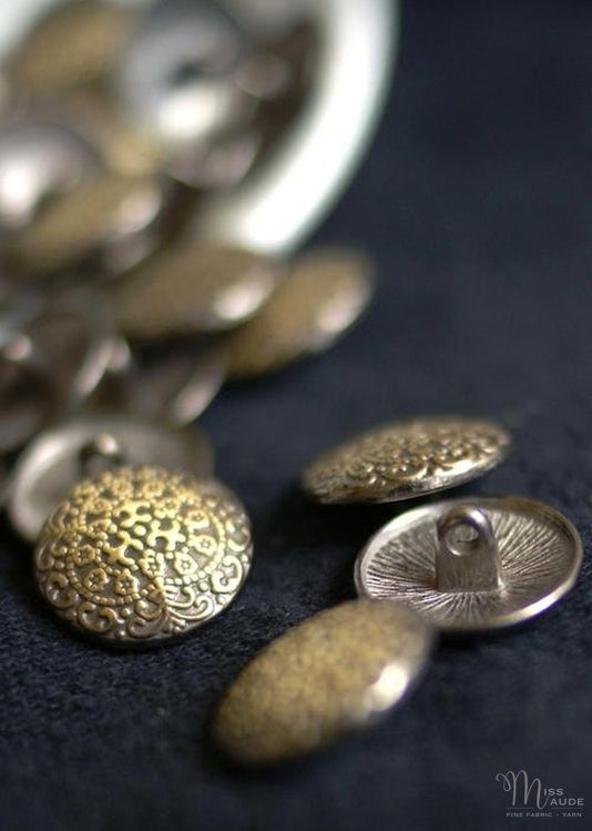 Metal Shank Buttons - Antique Bronze 17mm