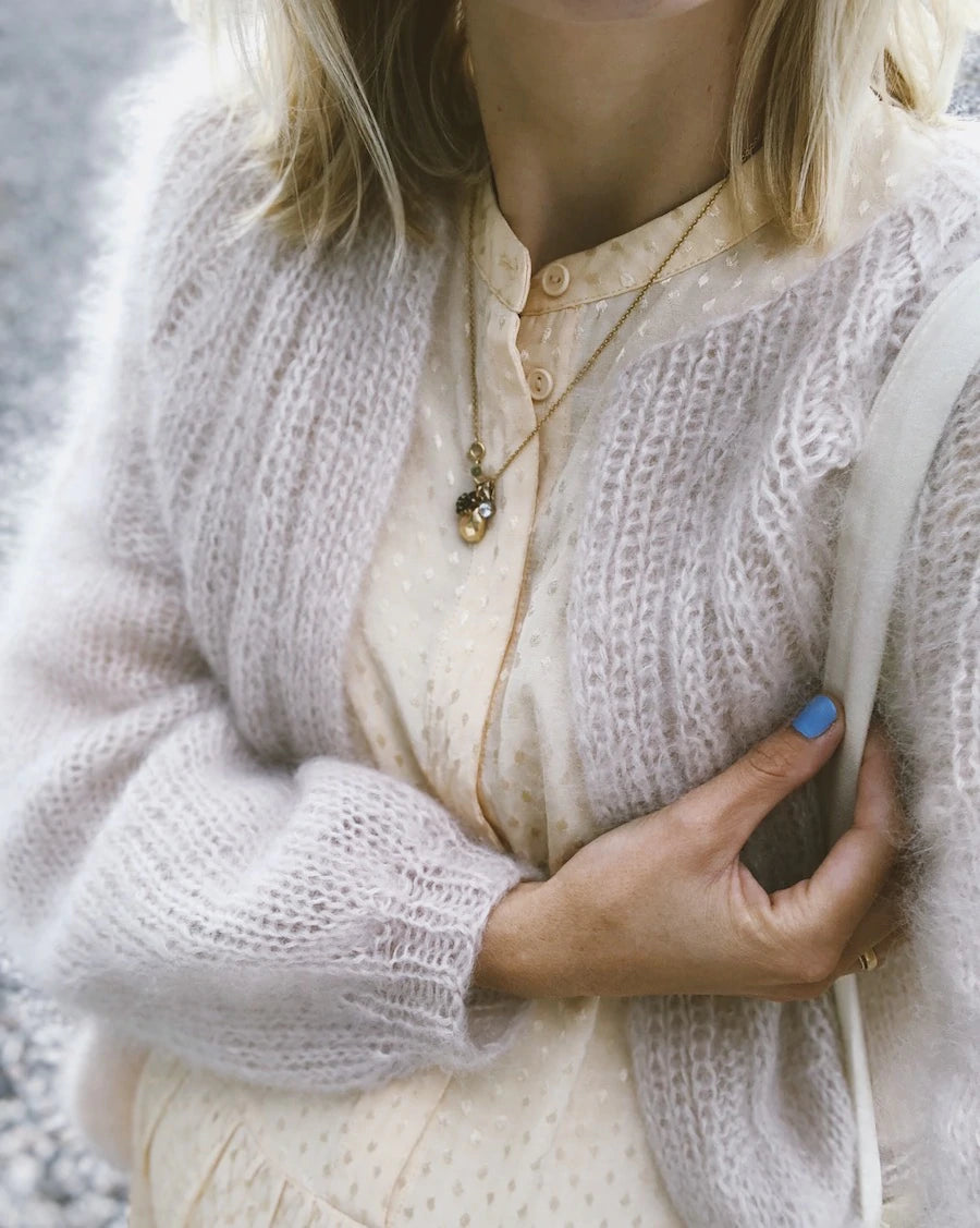 Sunday Cardigan - Mohair Petite Knit. Knitting Pattern