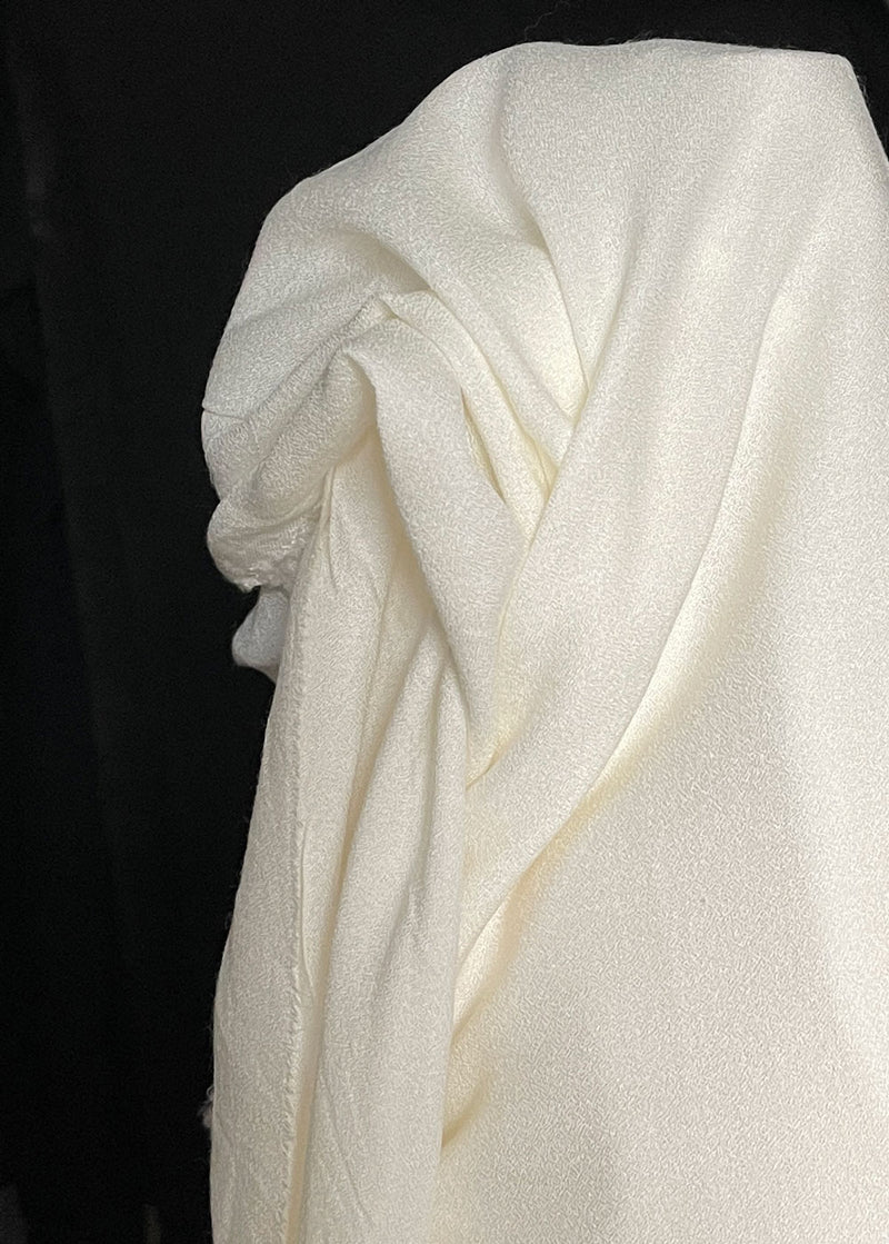 Wool Viscose Crepe - Buttermilk